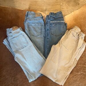 Abercrombie Kids High rise, Wide Leg Jeans lot of 4
